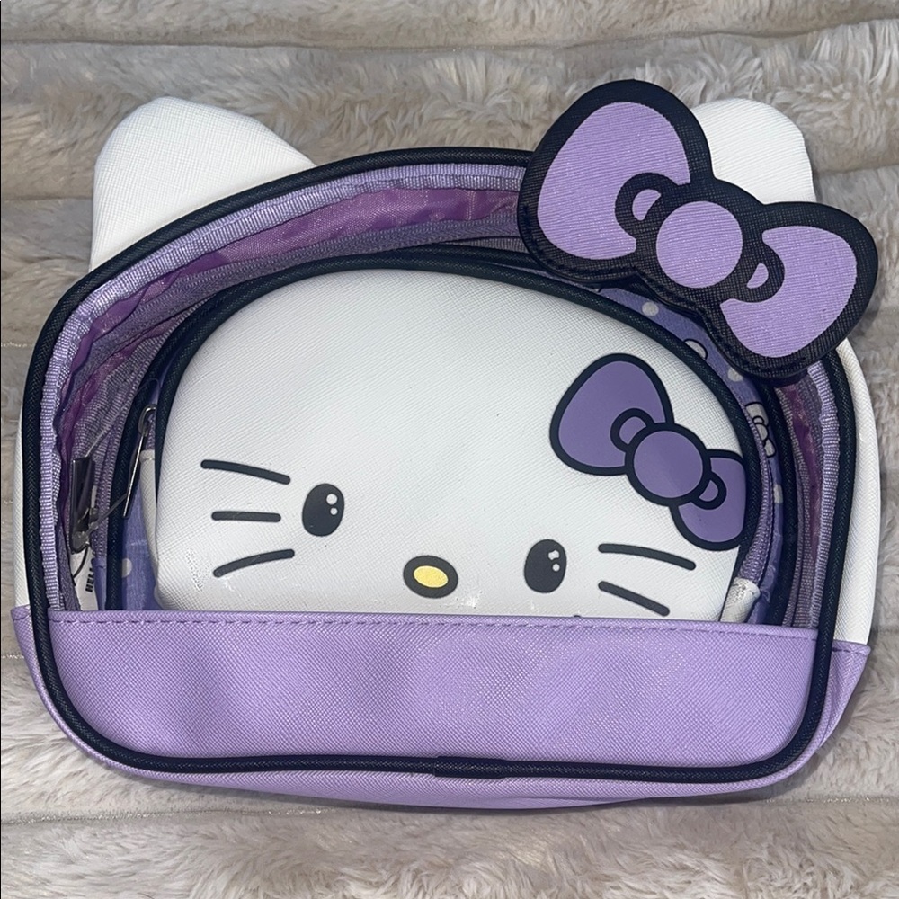 ❤️NEW!!!❤️ Hello Kitty Purple and White 3 pcs Bag Set